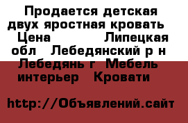 Продается детская двух яростная кровать  › Цена ­ 8 000 - Липецкая обл., Лебедянский р-н, Лебедянь г. Мебель, интерьер » Кровати   